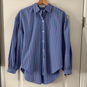 Rails Blue and Pink Striped Casual Shirt